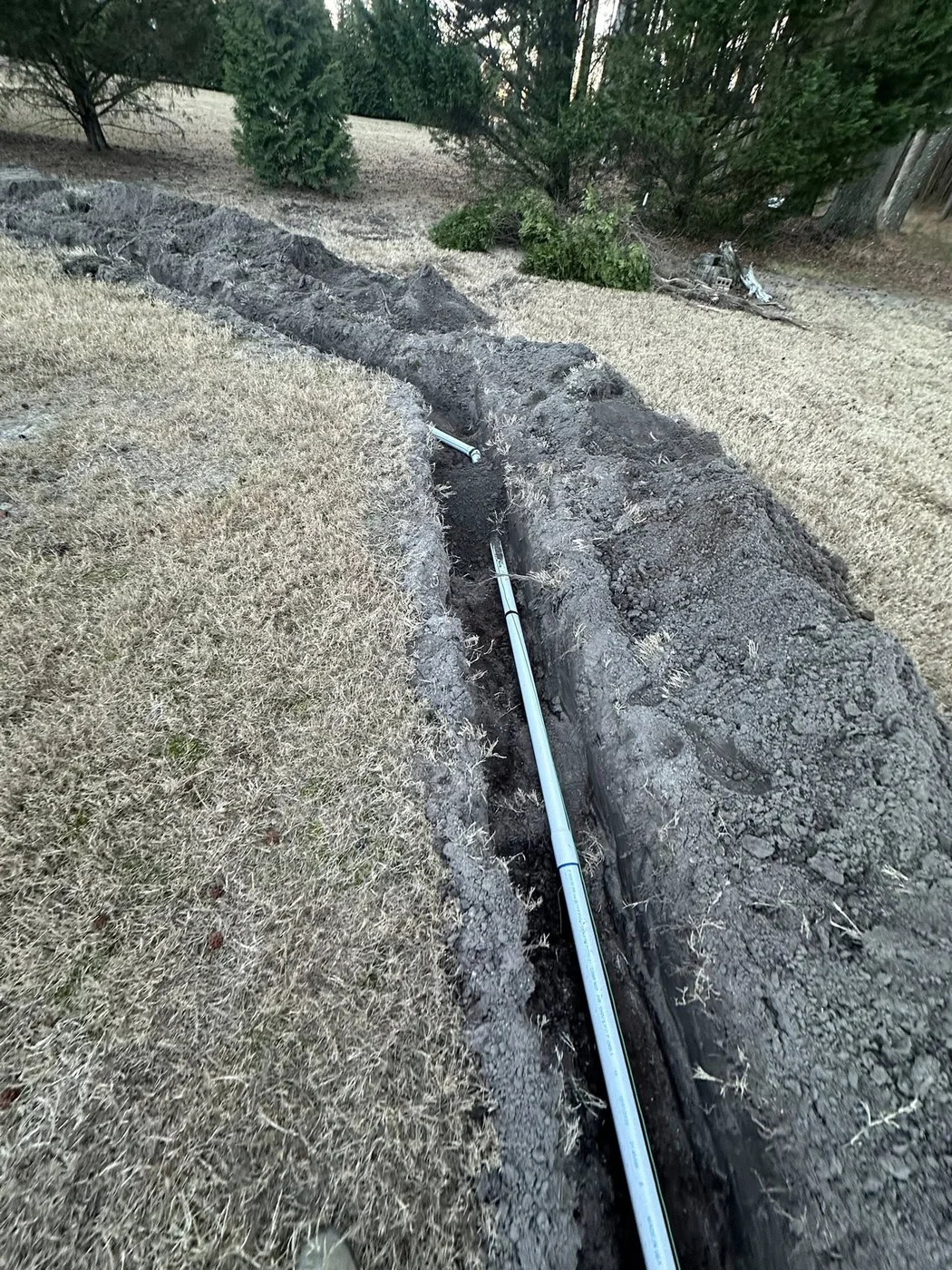 Underground pipe installation by Williams Plumbing & Repair LLC