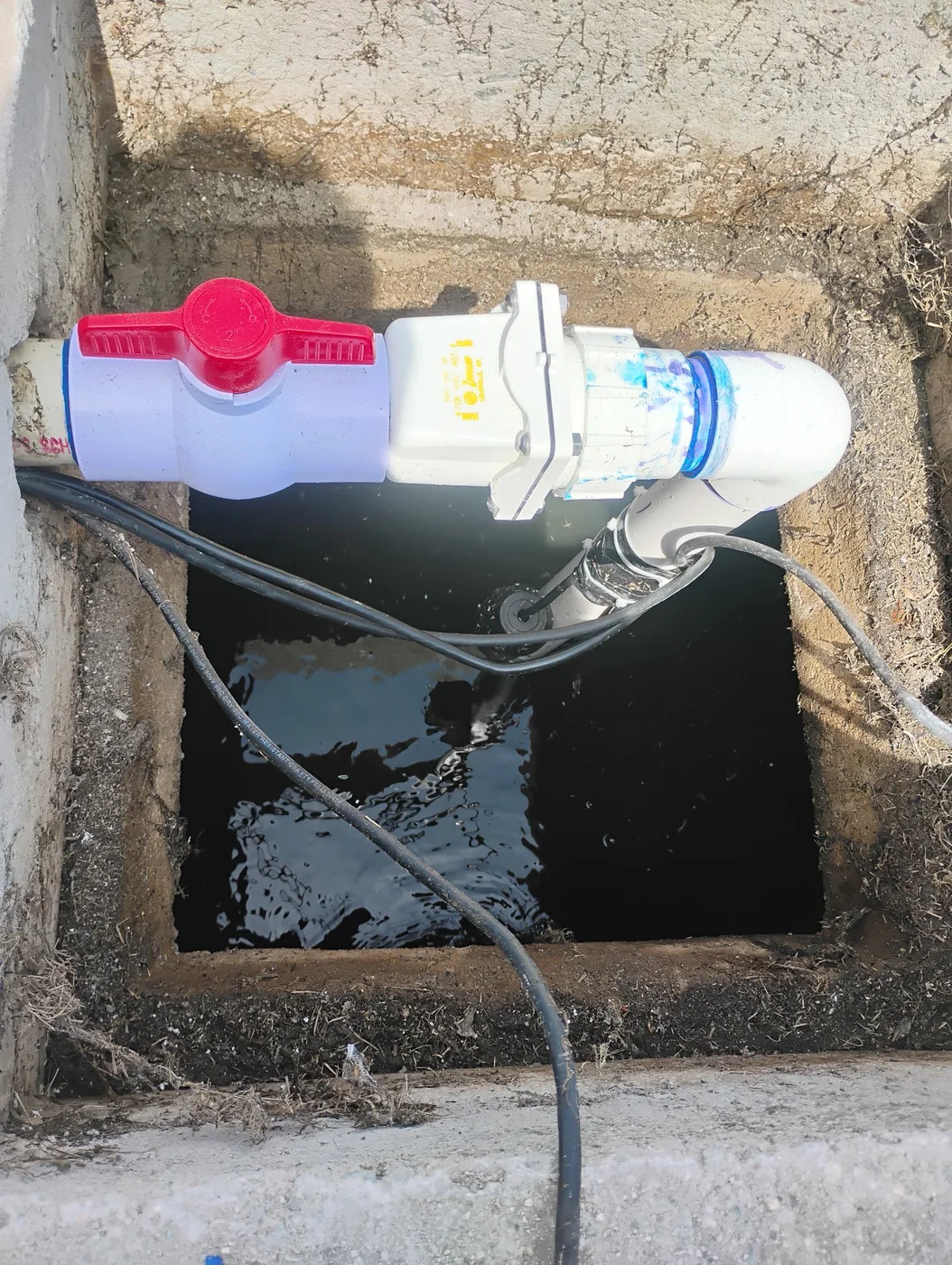 Sewage pump installation by Williams Plumbing & Repair LLC