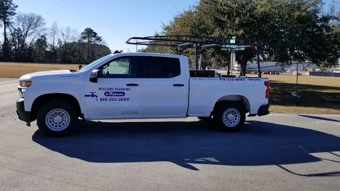 Williams Plumbing & Repair LLC service truck in Goldsboro NC